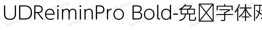 UDReiminPro Bold字体转换